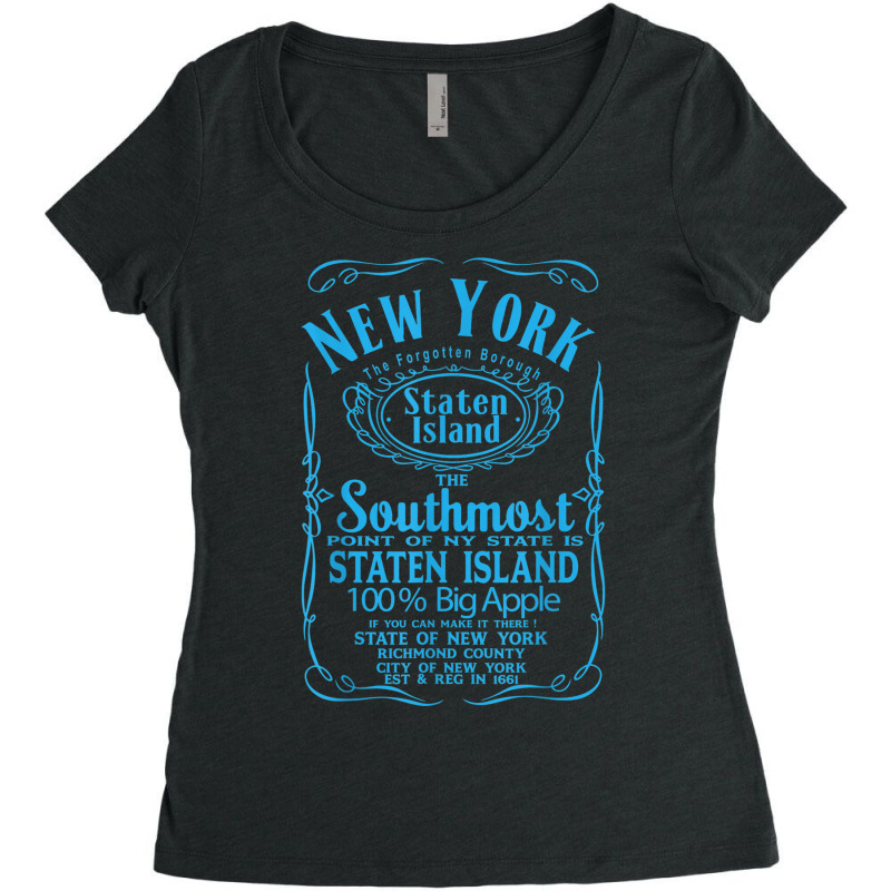 New York City Staten Island Usa United States T Shirt Women's Triblend Scoop T-shirt by cm-arts | Artistshot