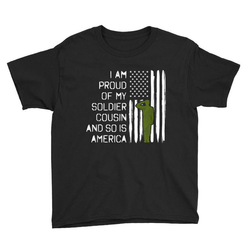 Soldier Cousin   Military Salute Proud Family Usa Shirt Youth Tee by cm-arts | Artistshot