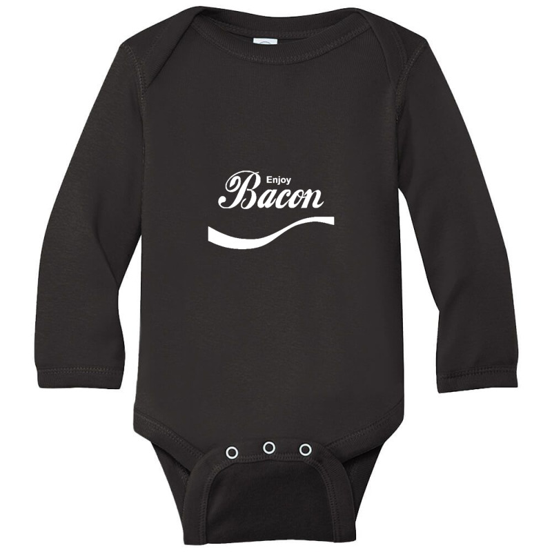 Enjoy Bacon Long Sleeve Baby Bodysuit by Ashleypuckettx | Artistshot