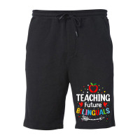 Teaching Future Bilinguals   Spanish Teachers Back To School T Shirt Fleece Short | Artistshot