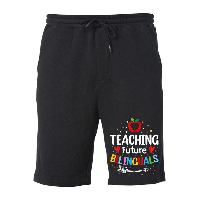 Teaching Future Bilinguals   Spanish Teachers Back To School T Shirt Fleece Short by cm-arts | Artistshot