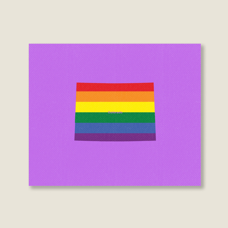 Colorado Rainbow Flag Landscape Canvas Print | Artistshot