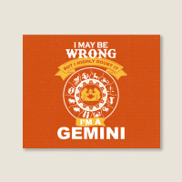 Gemini -i Am A Gemini Landscape Canvas Print | Artistshot