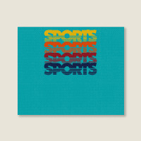 Vintage Sports Landscape Canvas Print | Artistshot