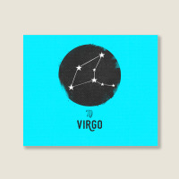 Minimal Virgo Zodiac Sign Landscape Canvas Print | Artistshot