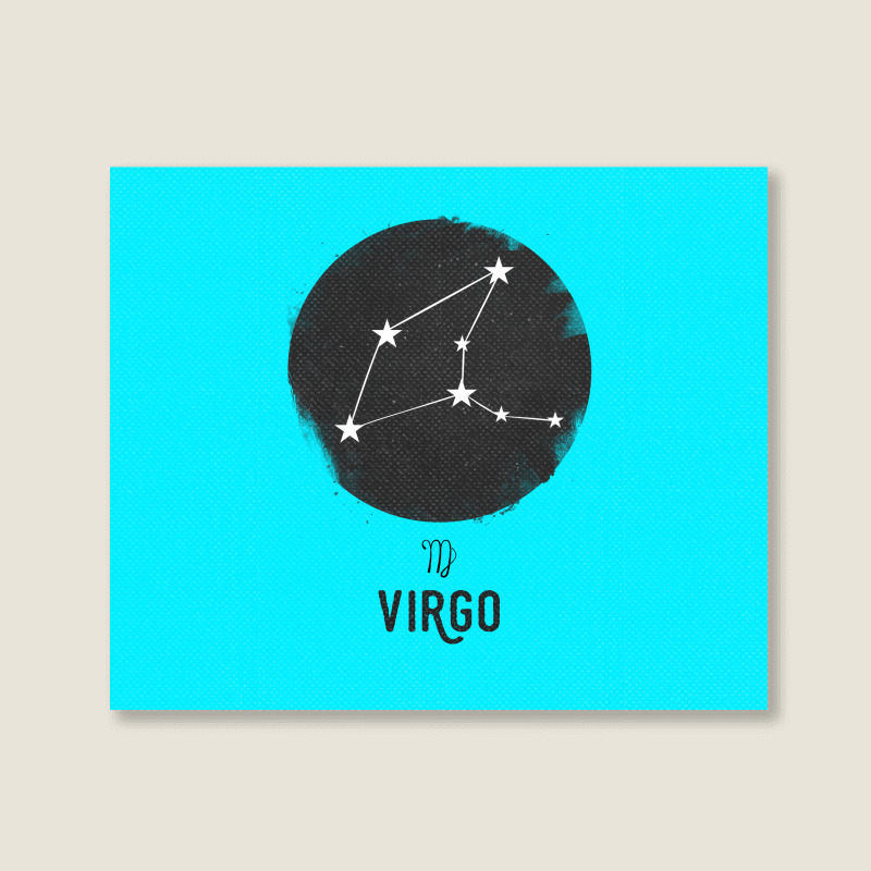 Minimal Virgo Zodiac Sign Landscape Canvas Print | Artistshot