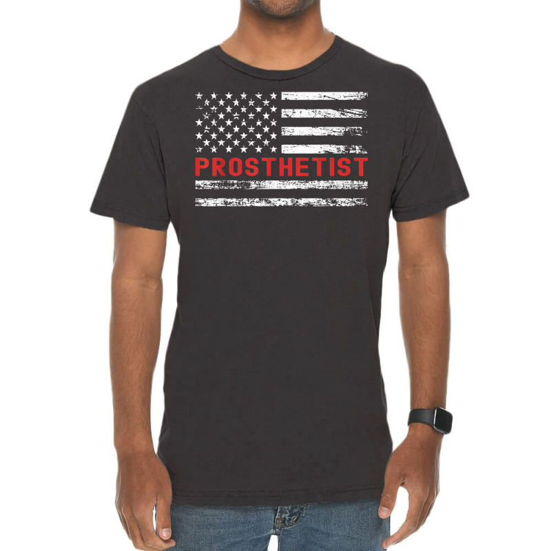 Prosthetist Usa Flag Profession Retro Job Title Vintage T-Shirt by Skunk | Artistshot