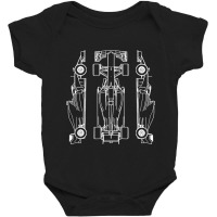 Formula Racing Car Blueprint Sunset Engineer Racer Race Fan Baby Bodysuit | Artistshot