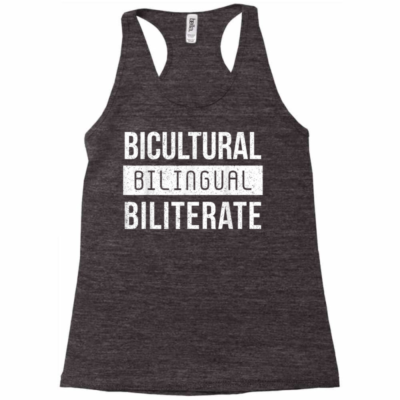 Bicultural Bilingual Bilterate Language Spanish Teacher Esl T Shirt Racerback Tank by voigterannen | Artistshot