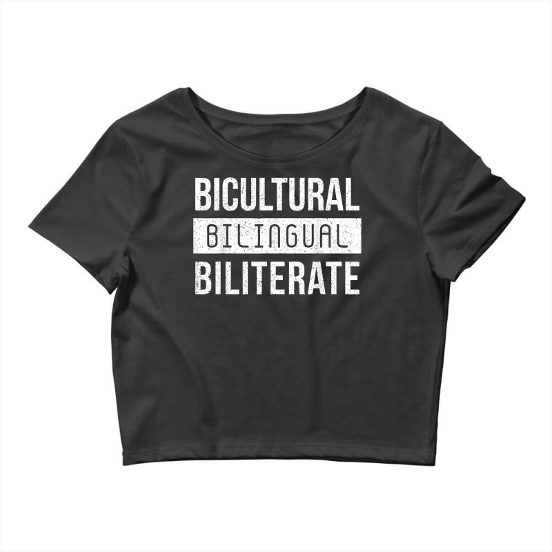 Bicultural Bilingual Bilterate Language Spanish Teacher Esl T Shirt Crop Top by voigterannen | Artistshot