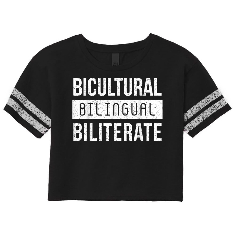 Bicultural Bilingual Bilterate Language Spanish Teacher Esl T Shirt Scorecard Crop Tee by voigterannen | Artistshot