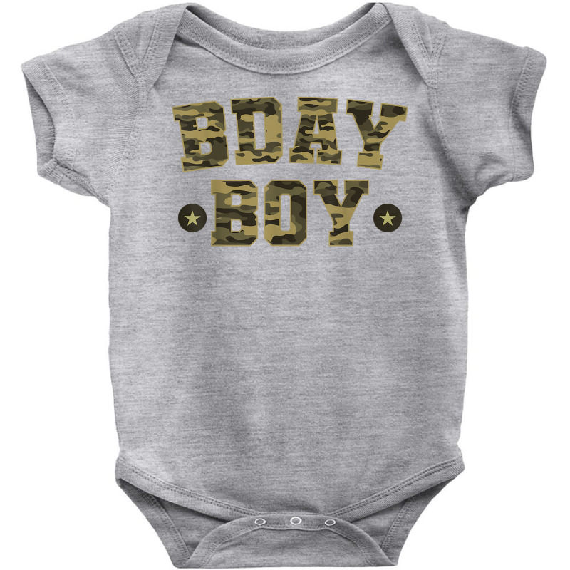 Camouflage Birthday Military Soldier Bday Boy Celebration T Shirt Baby Bodysuit | Artistshot