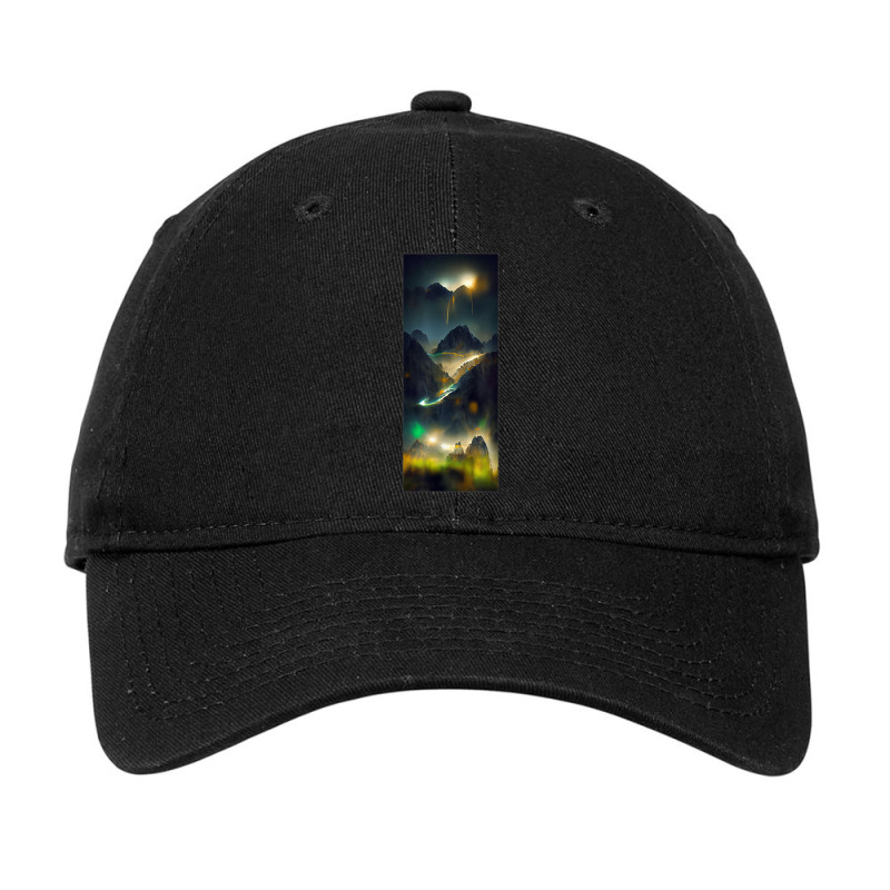 Quasar In Motion Across The Night Sky Mountain Blur Northern Adjustable Cap | Artistshot