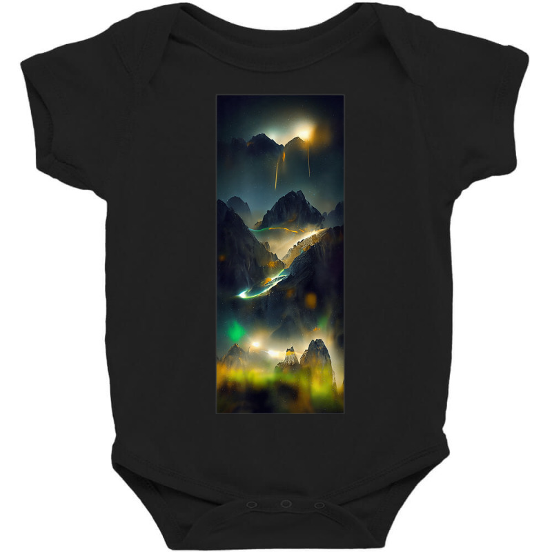 Quasar In Motion Across The Night Sky Mountain Blur Northern Baby Bodysuit by Hulk | Artistshot