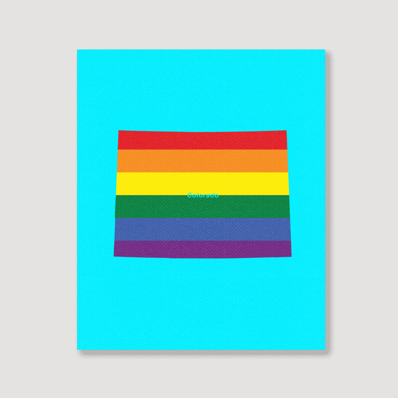 Colorado Rainbow Flag Portrait Canvas Print | Artistshot