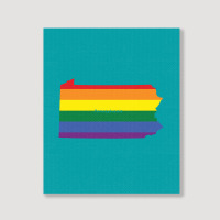 Pennsylvania Rainbow Flag Portrait Canvas Print | Artistshot