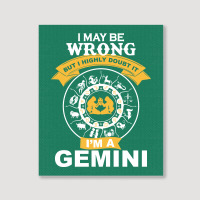 Gemini -i Am A Gemini Portrait Canvas Print | Artistshot