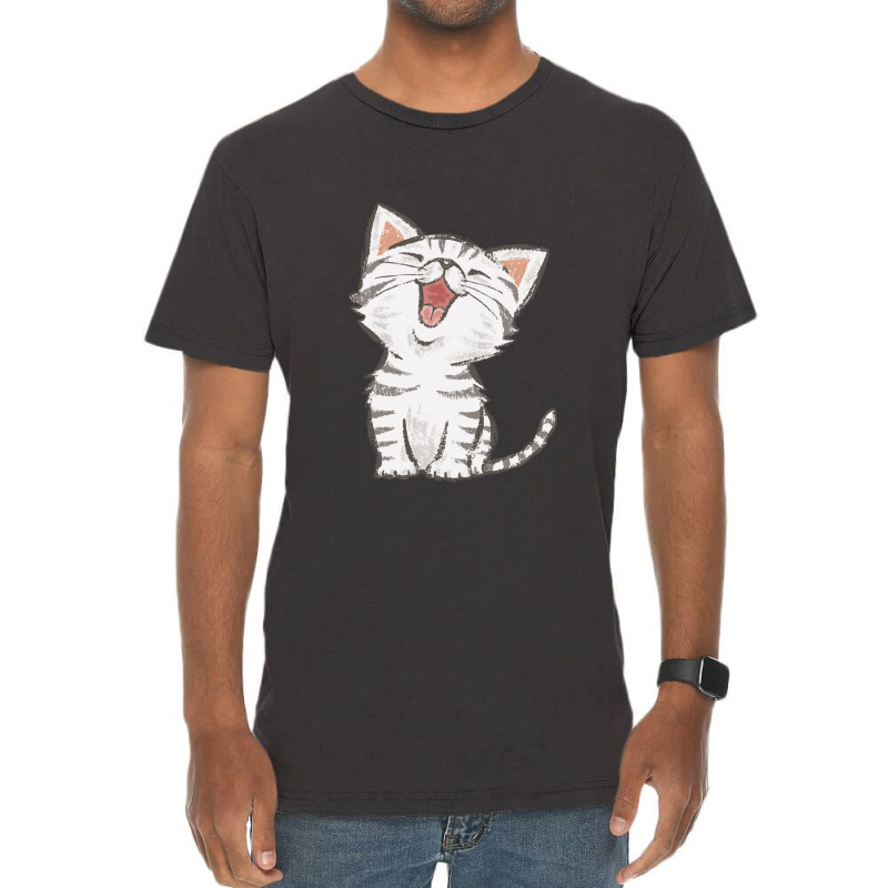 American Shorthair Happy 1.png Vintage T-Shirt by LawrenceKemp | Artistshot