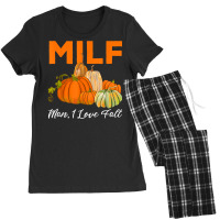 Milf Man I Love Fall Funny Woman Autumn Seasons Lover Women's Pajamas Set | Artistshot