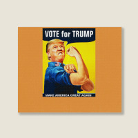 Donald Trump Rosie The Riveter 2016 Build A Wall Landscape Canvas Print | Artistshot