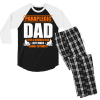 Mens Paraplegic Dad Handicapped Disability Fathers Day Men's 3/4 Sleeve Pajama Set | Artistshot