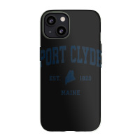 Port Clyde Maine Me Vintage Athletic Navy Sports Design Iphone 13 Case | Artistshot