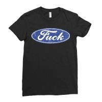 Fuck Distressed Ladies Fitted T-shirt | Artistshot