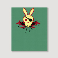 Bunny Skull And Crosscarrots Portrait Canvas Print | Artistshot