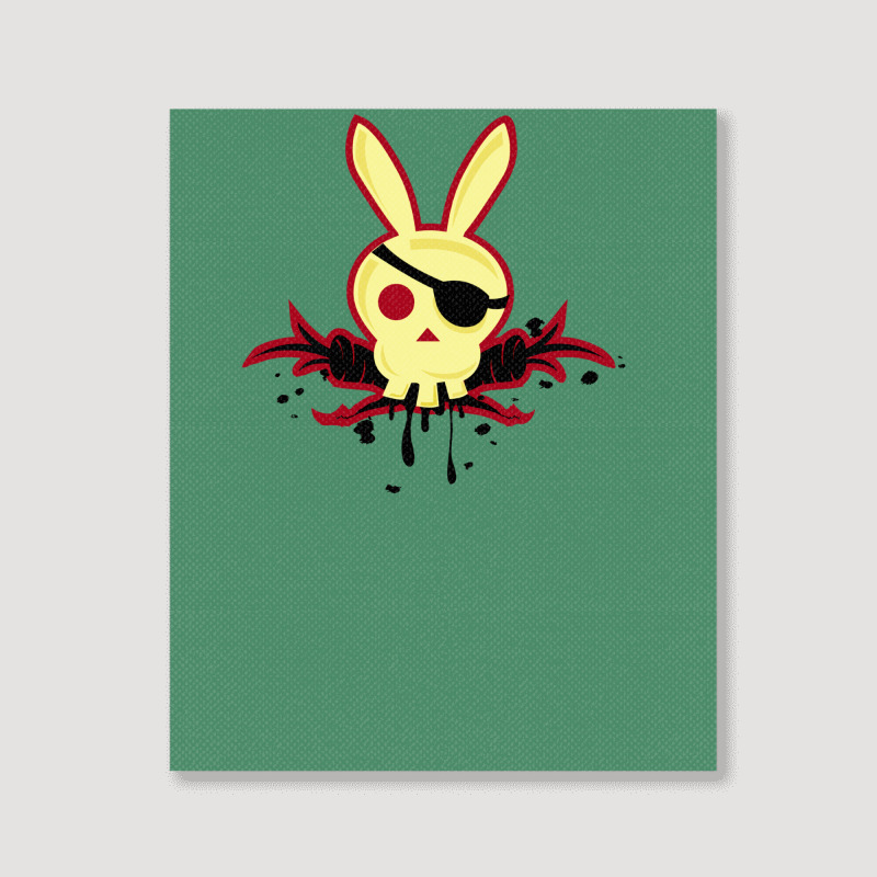 Bunny Skull And Crosscarrots Portrait Canvas Print | Artistshot