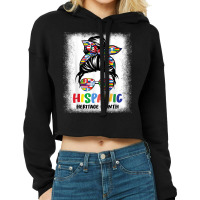 National Hispanic Heritage Month Latin Flags Pride Messy Bun T Shirt Cropped Hoodie | Artistshot