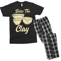 Pottery Making Lover Design For Ceramist   Seize The Clay Men's T-shirt Pajama Set | Artistshot