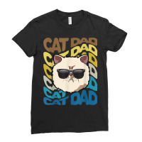 Retro Vintage Cool Exotic Shorthair Cat Dad Kitty Dad Ladies Fitted T-shirt | Artistshot