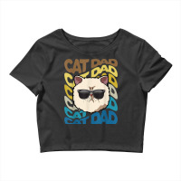 Retro Vintage Cool Exotic Shorthair Cat Dad Kitty Dad Crop Top | Artistshot