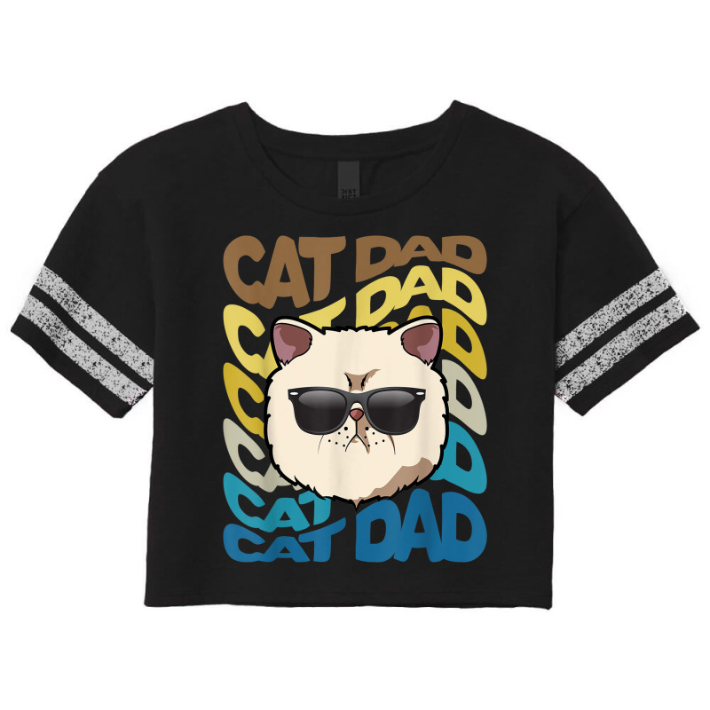 Retro Vintage Cool Exotic Shorthair Cat Dad Kitty Dad Scorecard Crop Tee by Scout | Artistshot