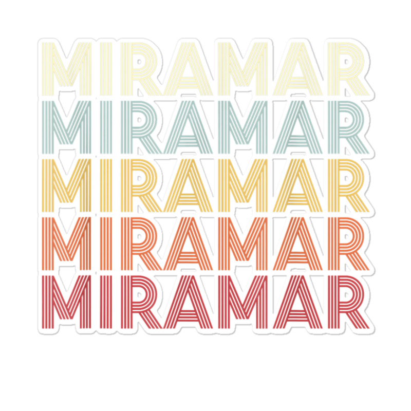 Miramar Florida Miramar Fl Retro Vintage Text Sticker | Artistshot