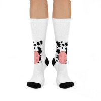 Cow Udder Pattern Funny Lazy Diy Costume Easy Halloween Crew Socks | Artistshot