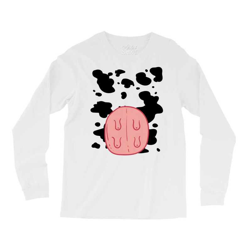 Cow Udder Pattern Funny Lazy Diy Costume Easy Halloween Long Sleeve Shirts | Artistshot