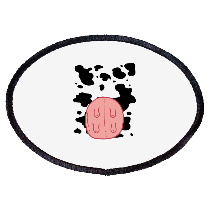 Cow Udder Pattern Funny Lazy Diy Costume Easy Halloween Oval Patch | Artistshot