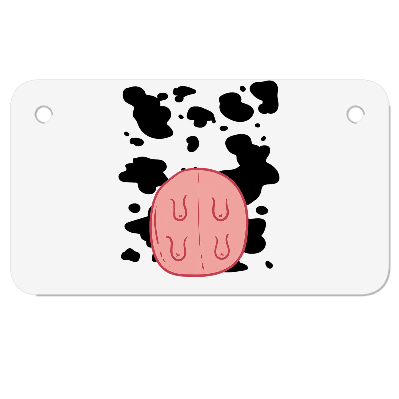 Cow Udder Pattern Funny Lazy Diy Costume Easy Halloween Motorcycle License Plate | Artistshot