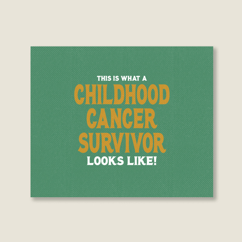 Never Underestimate The Strength Of A Childhood Cancer Warrior Landscape Canvas Print | Artistshot