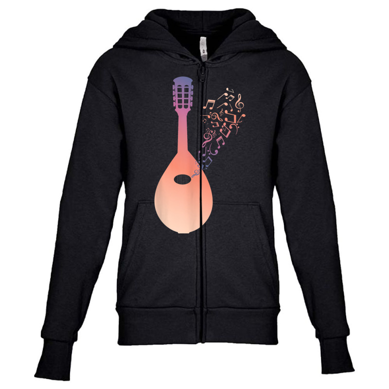 Nature Music String Instrument Mandolin Youth Zipper Hoodie | Artistshot