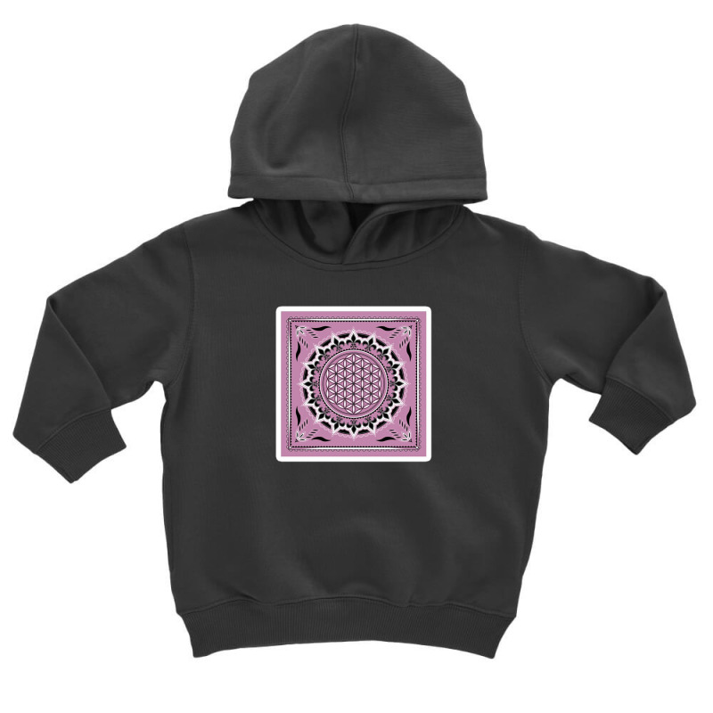 Flower Of Life Sacred Geometry Metatrons Cube Symbol Healing And Balan Toddler Hoodie by riska_art | Artistshot