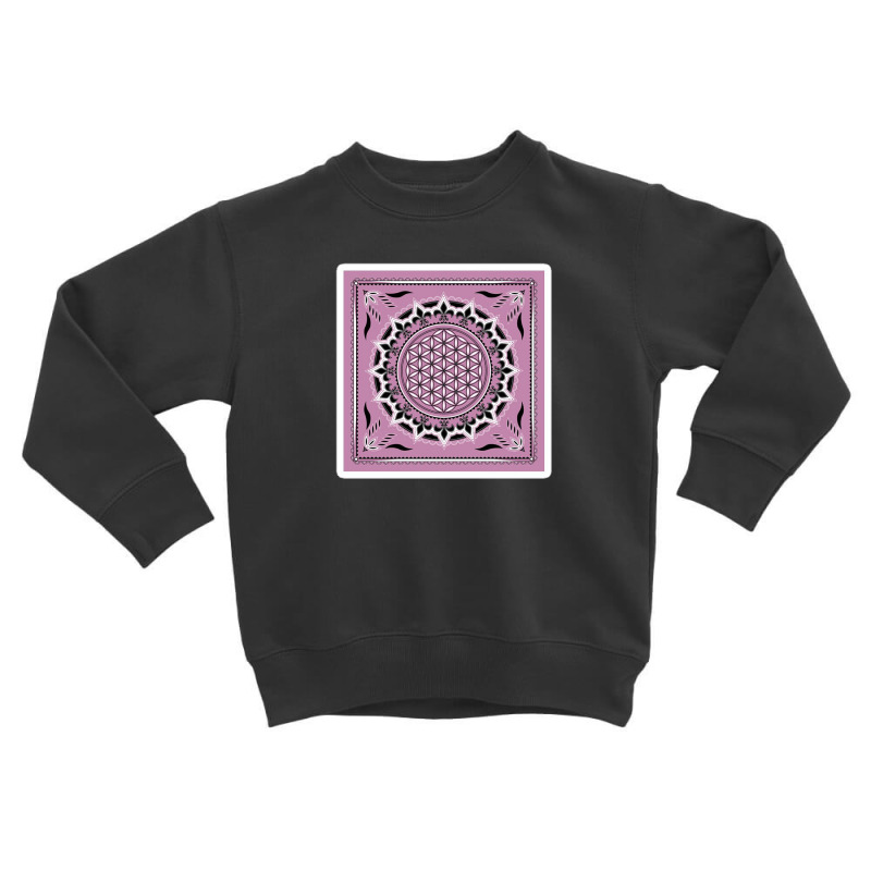 Flower Of Life Sacred Geometry Metatrons Cube Symbol Healing And Balan Toddler Sweatshirt by riska_art | Artistshot