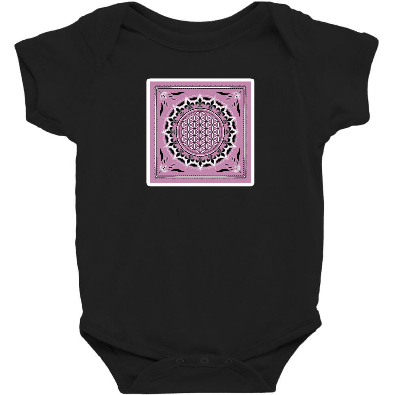 Flower Of Life Sacred Geometry Metatrons Cube Symbol Healing And Balan Baby Bodysuit by riska_art | Artistshot