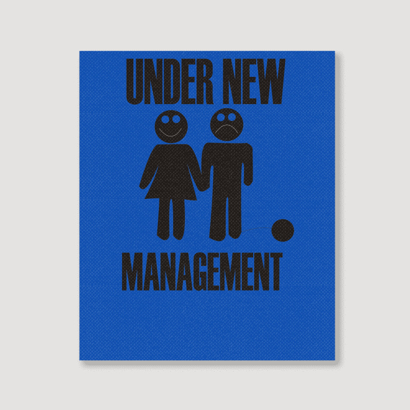 Under New Management Stag Night Wedding Mens Portrait Canvas Print | Artistshot