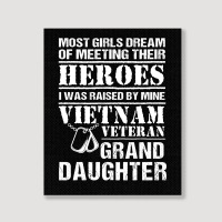 Vietnam Veteran Granddaughter Portrait Canvas Print | Artistshot