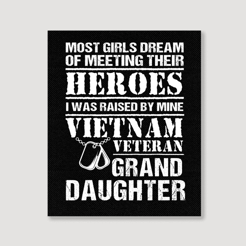 Vietnam Veteran Granddaughter Portrait Canvas Print | Artistshot