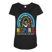 National Hispanic Heritage Month Rainbow Latin Flags Maternity Scoop Neck T-shirt | Artistshot