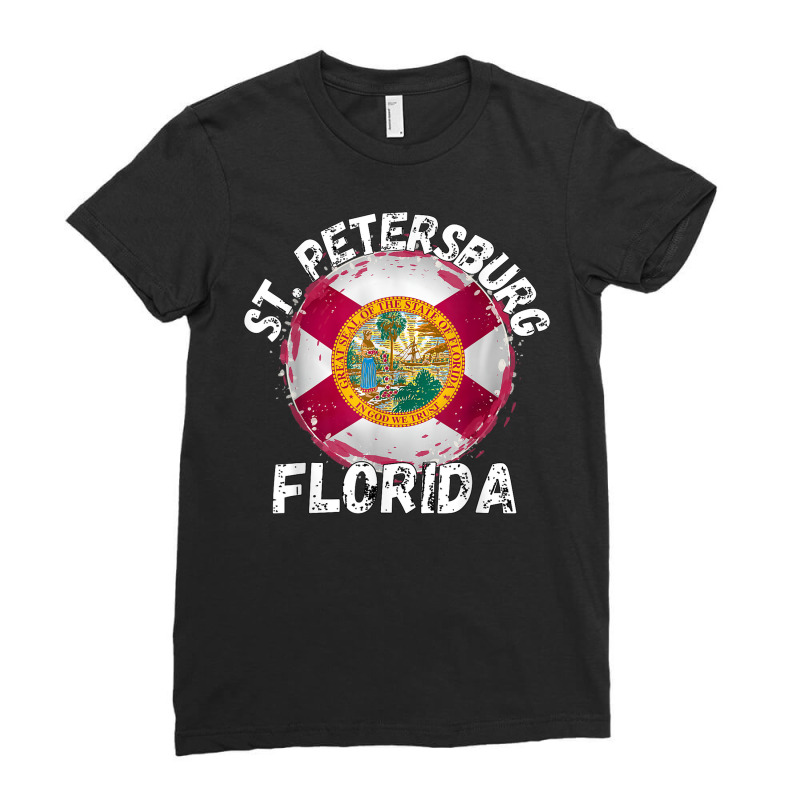 Retro St. Petersburg Florida Apparel Ladies Fitted T-Shirt by Fly | Artistshot