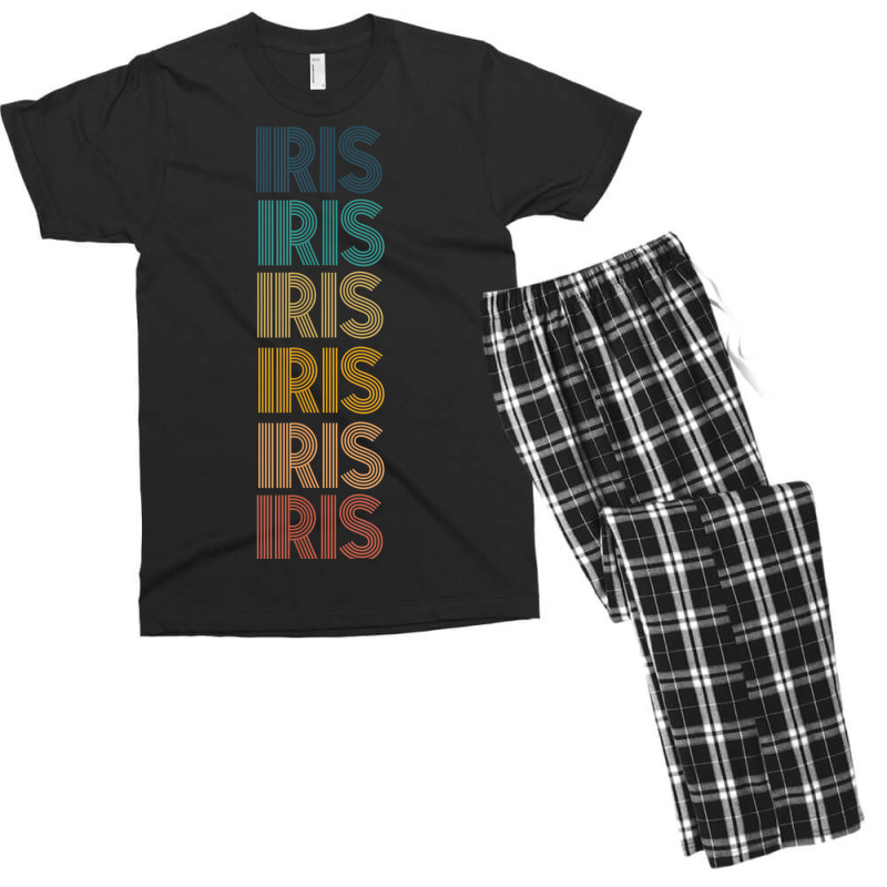 Retro Vintage Iris Classic Name Cool 80s 90s Men's T-shirt Pajama Set | Artistshot